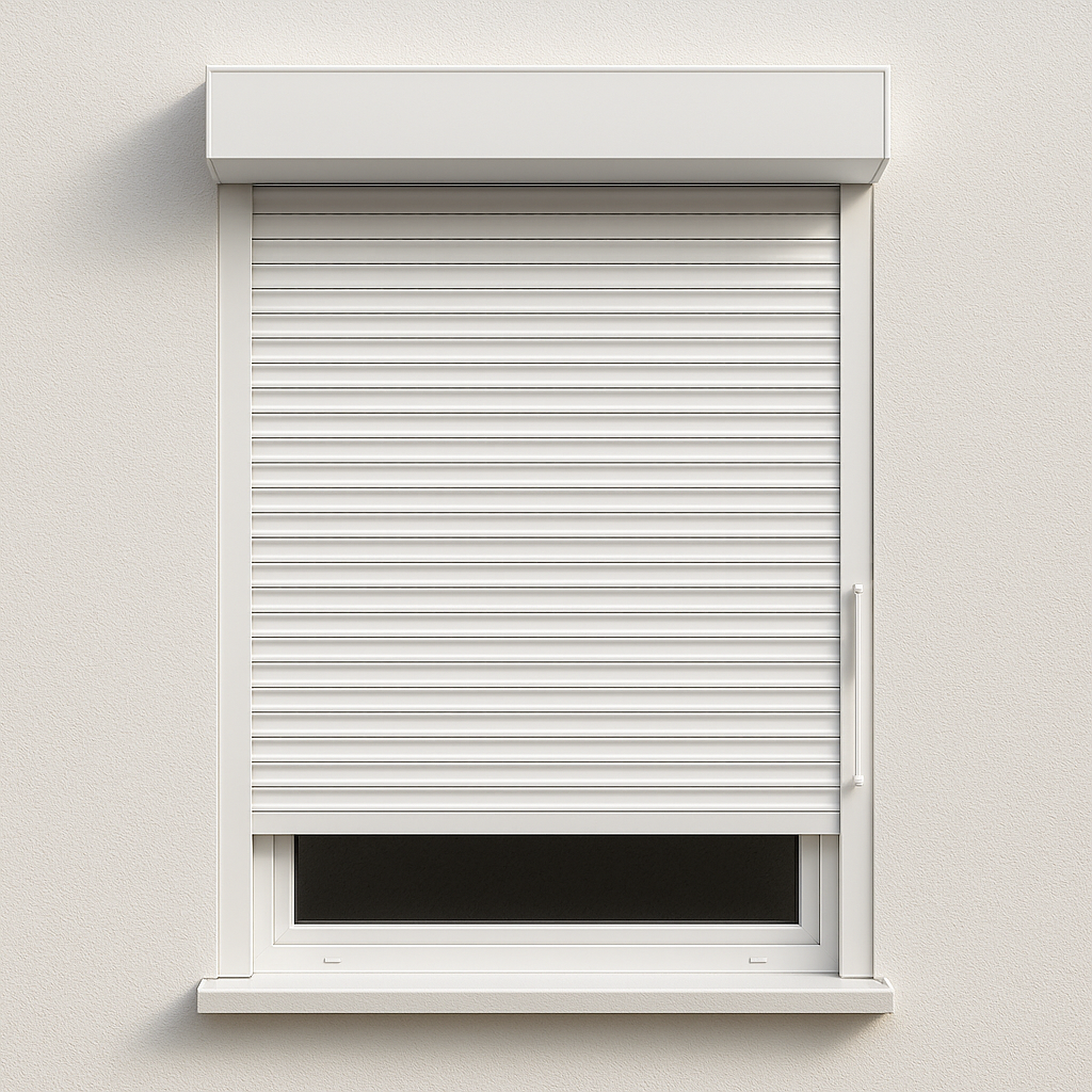 Külső tokos műanyag redőny fehér